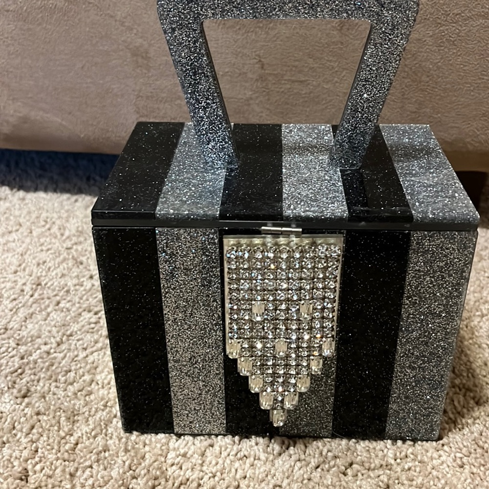 Black Lucite clutch make me an offer